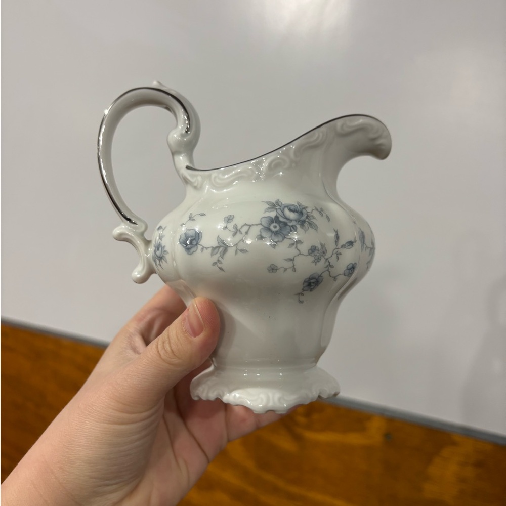 Johann Haviland mini vase pitcher blue floral